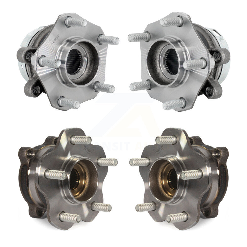Wheel Bearing And Hub Assembly Front Rear Kit For 2019-2023 Nissan Murano AWD
