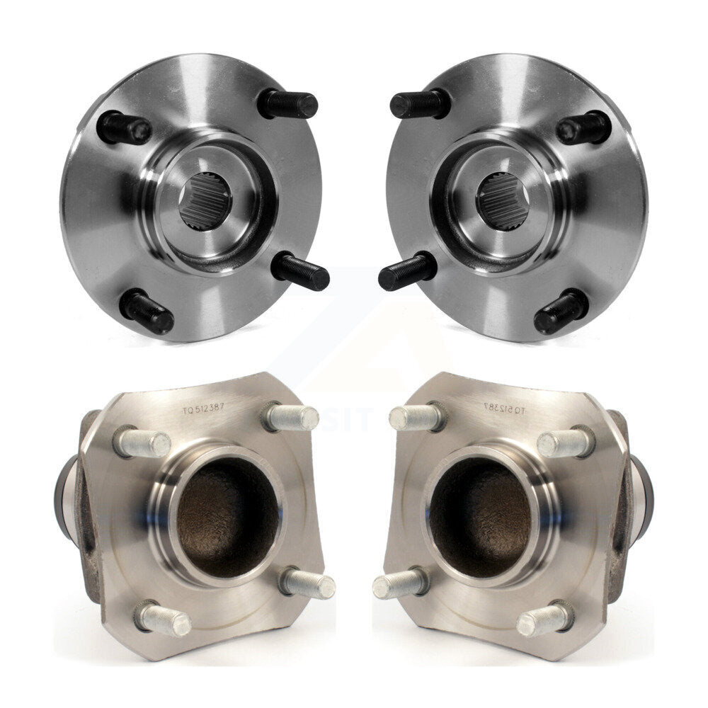 Wheel Bearing & Hub Assembly Front Rear Kit For 2007-2011 Nissan Versa Non-ABS