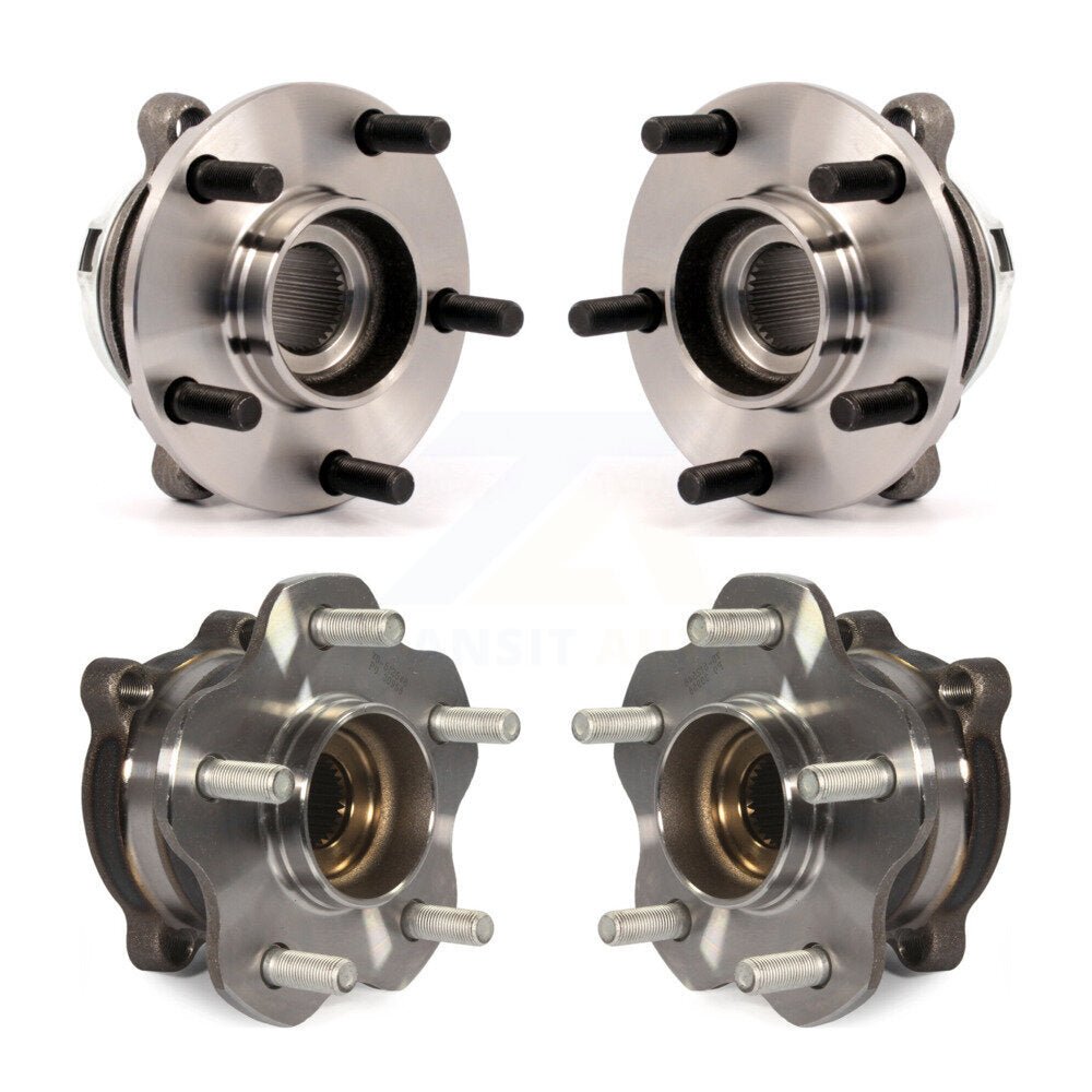 Wheel Bearing & Hub Assembly Front Rear Kit For 2009-2014 Nissan Murano AWD
