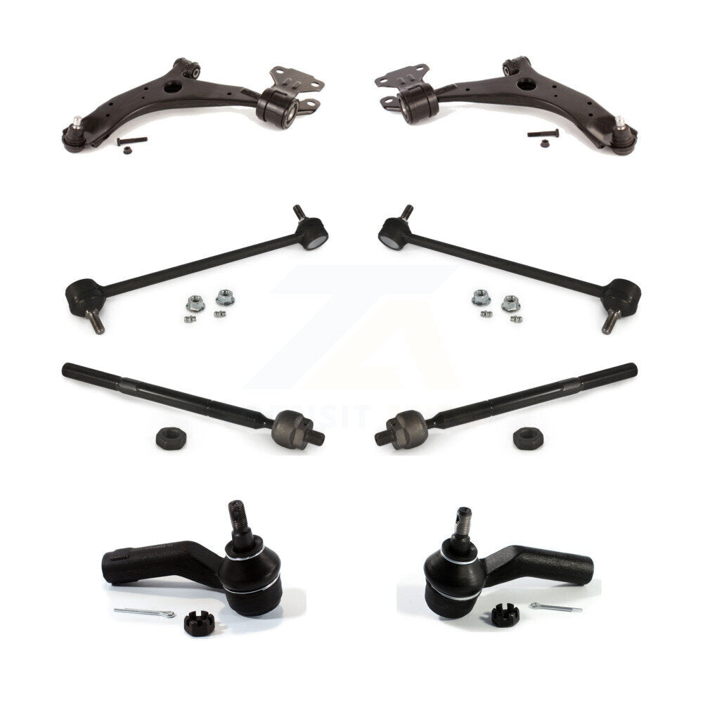 Suspension Arm And Ball Joint Tie Rod End Link Front Kit (8Pc) For Mazda 3 Sport