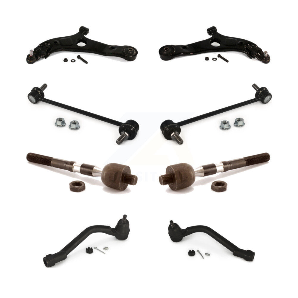 Suspension Control Arm Ball Joint Tie Rod End Link Front Kit (8Pc) For Kia Azera