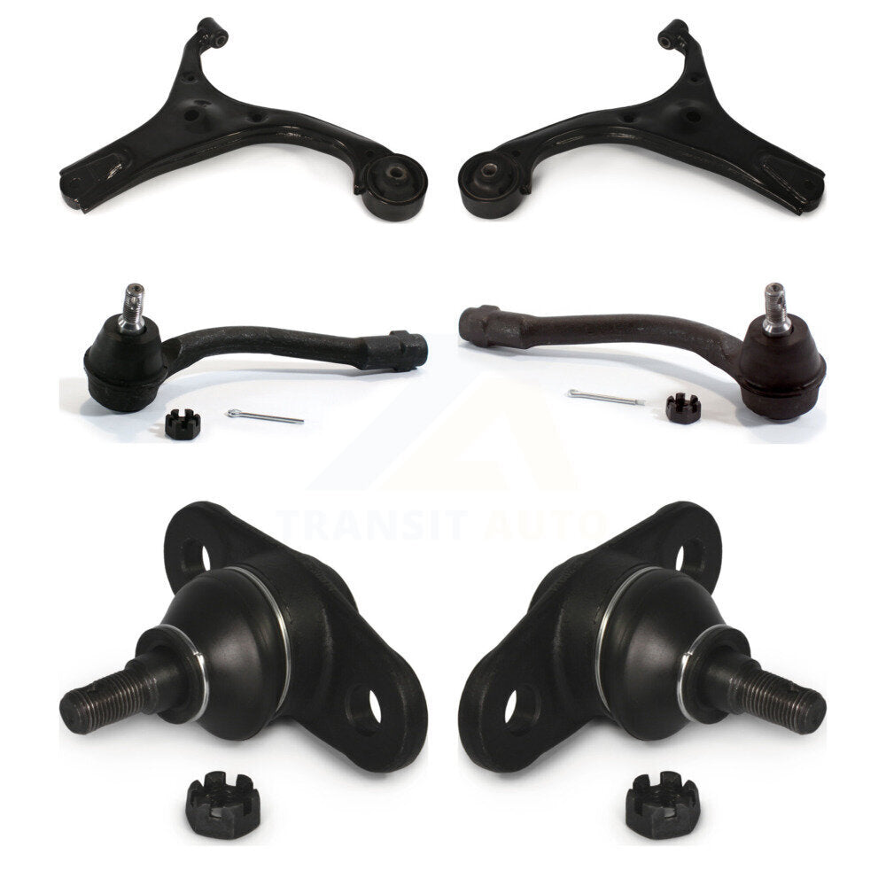 Control Arm Tie Rod End & Ball Joint Front Kit (6Pc) For 2006-2011 Kia Rio Rio5