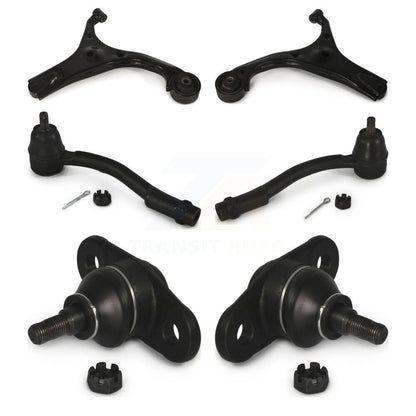 Suspension Control Arm Tie Rod End Ball Joint Front Kit (6Pc) For Hyundai Accent