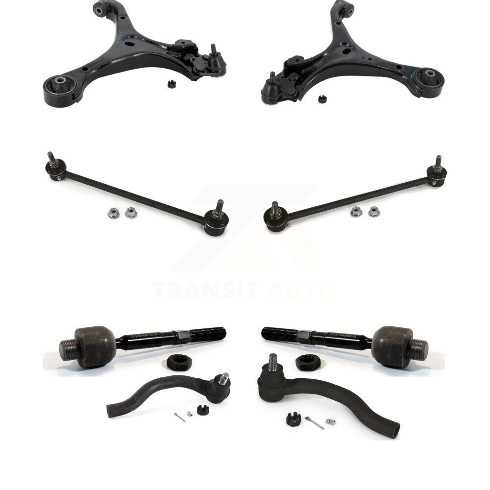 Suspension Control Arm Ball Joint Tie Rod End Link Front Kit (8Pc) For Honda ILX