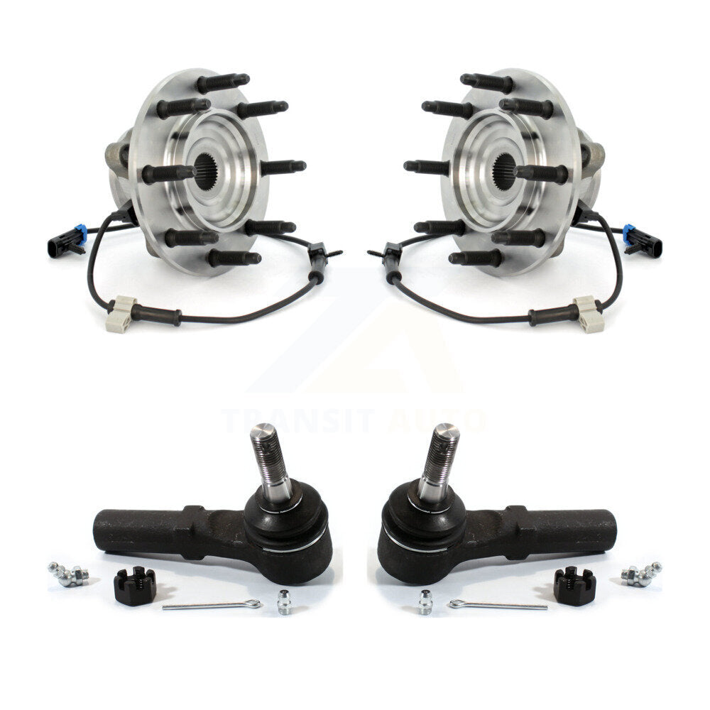 Wheel Bearing & Tie Rod End Front Kit For GMC Chevrolet Sierra 2500 HD Silverado