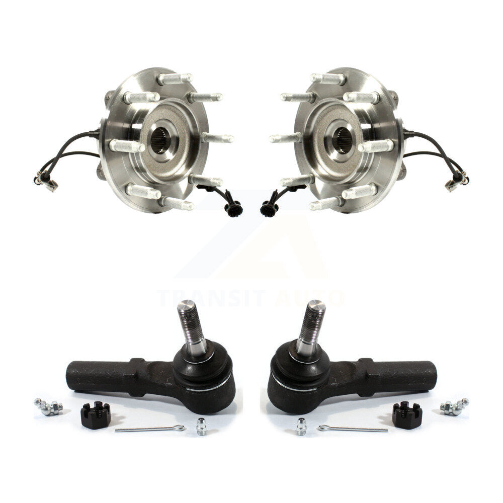 Wheel Bearing & Tie Rod End Front Kit For GMC Chevrolet Sierra 2500 HD Silverado