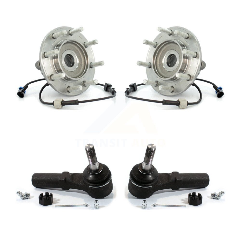 Wheel Bearing Tie Rod End Front Kit For Chevrolet GMC Sierra 3500 Silverado RWD