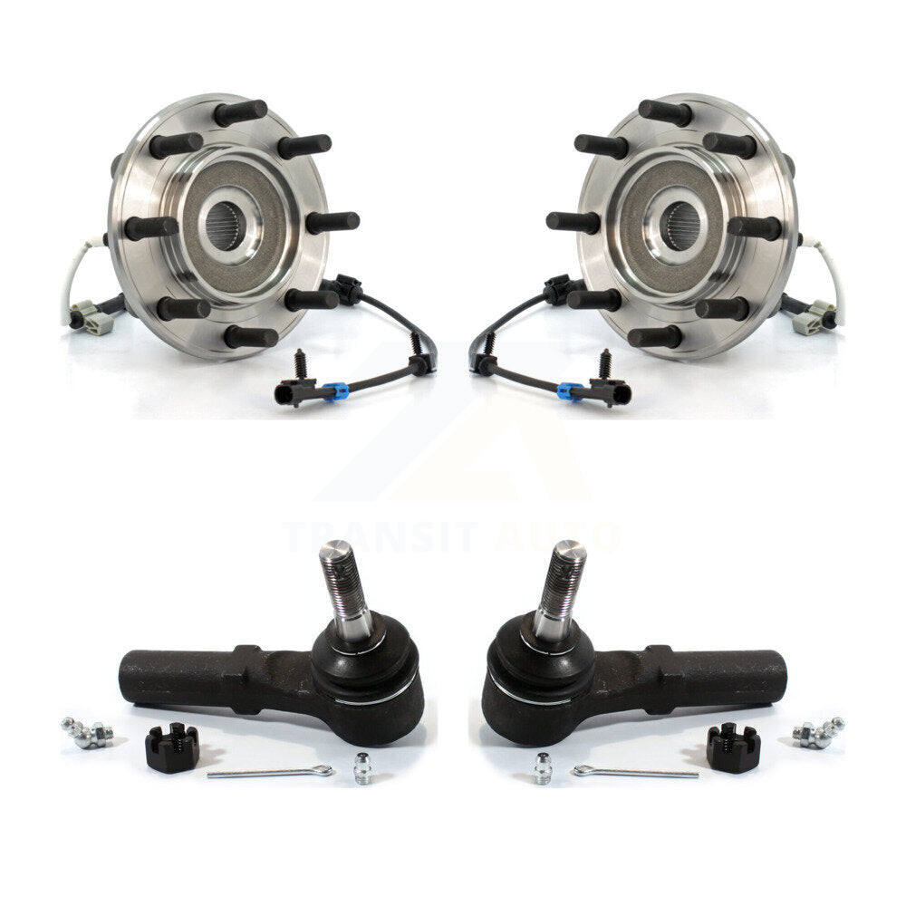 Wheel Bearing Tie Rod End Front Kit For Chevrolet GMC Sierra 3500 Silverado 4WD