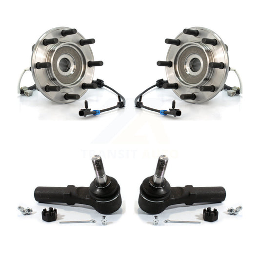 Wheel Bearing Tie Rod End Front Kit For Chevrolet GMC Sierra 3500 Silverado 4WD