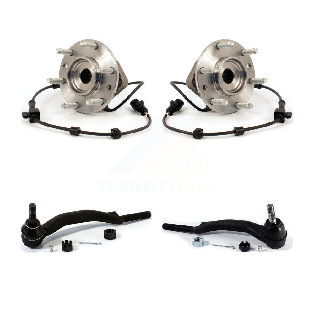 Wheel Bearing & Tie Rod End Front Kit For Chevrolet GMC Trailblazer Envoy XL EXT