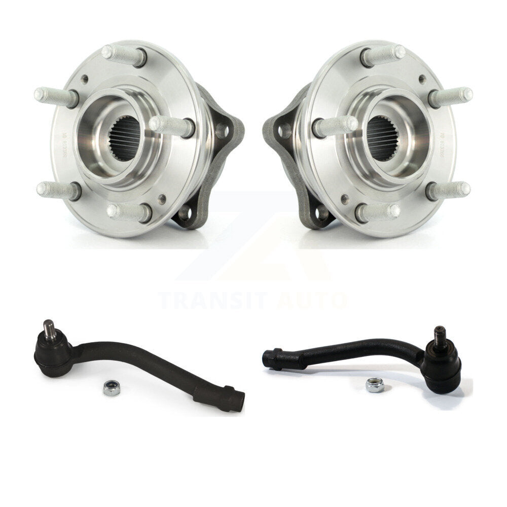 Wheel Bearing & Tie Rod End Front Kit For Hyundai Santa Fe Kia Sorento Veracruz