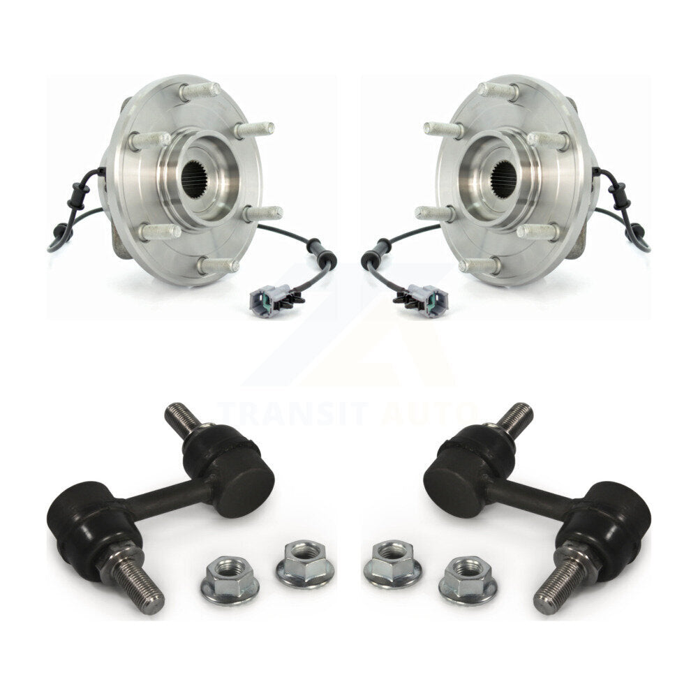 Hub Bearing Assembly And Link Front Kit For Nissan TITAN INFINITI QX56 Armada