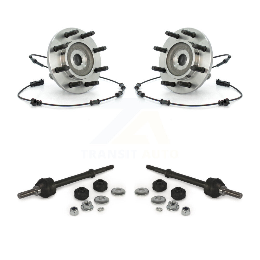 Hub Bearing Assembly & Link Front Kit For 06-08 Dodge Ram 1500 With 8 Lug Wheels