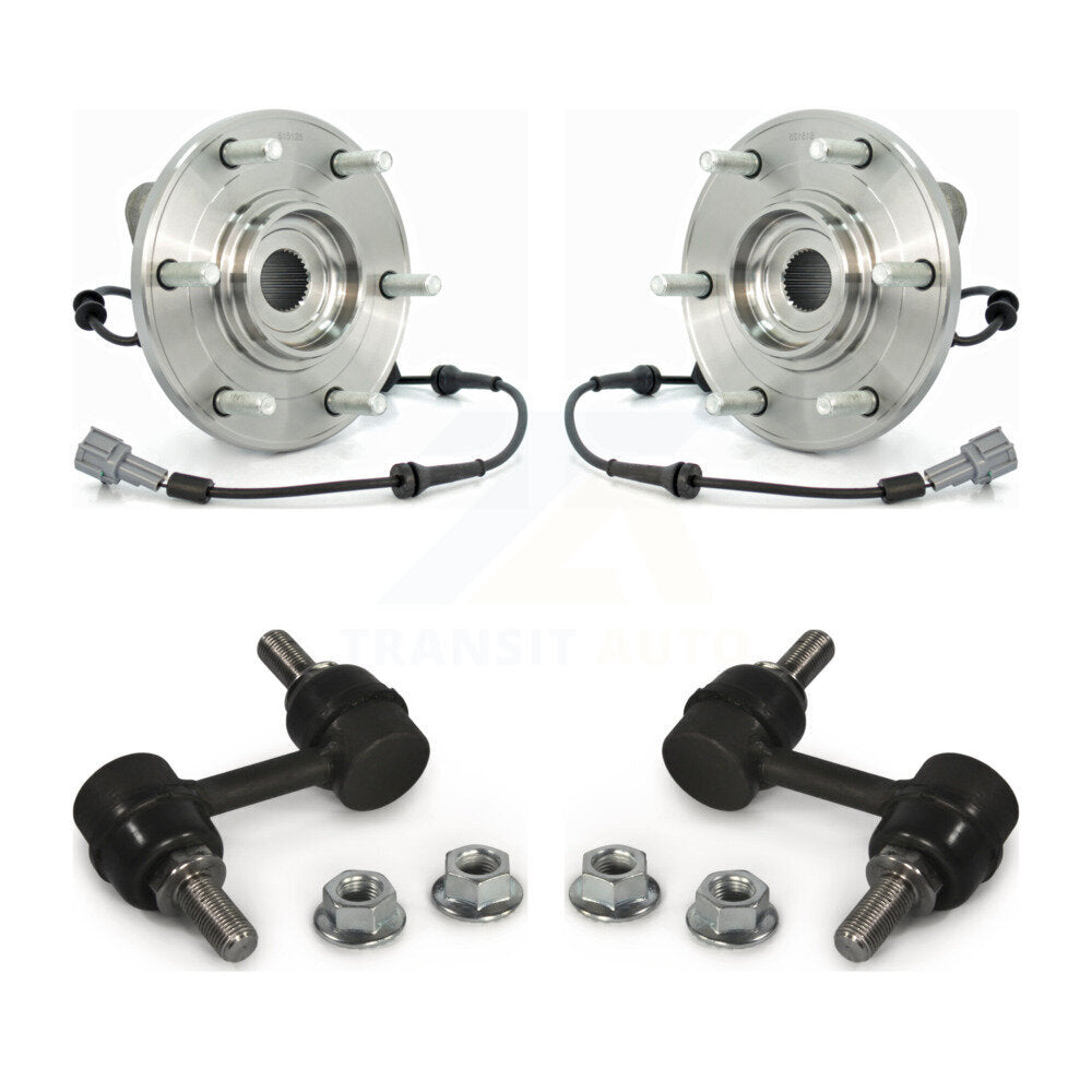 Hub Bearing Assembly And Link Front Kit For Nissan TITAN Armada INFINITI QX56