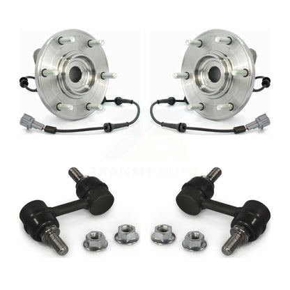 Hub Bearing Assembly And Link Front Kit For Nissan TITAN Armada INFINITI QX56