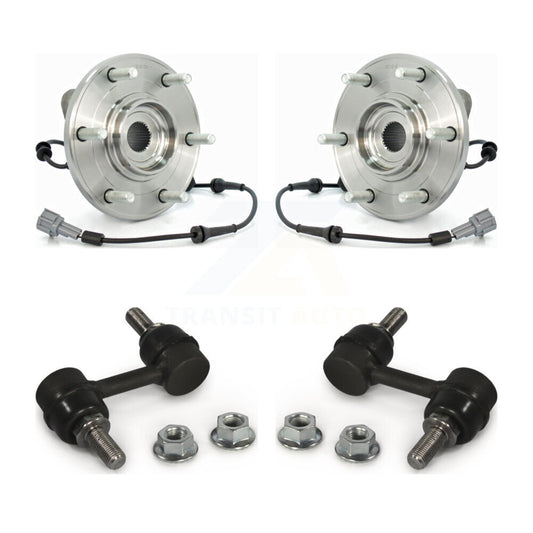 Hub Bearing Assembly And Link Front Kit For Nissan TITAN Armada INFINITI QX56