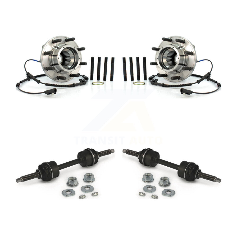 Hub Bearing Assembly And Link Front Kit For Ford F-350 Super Duty F-250 4WD