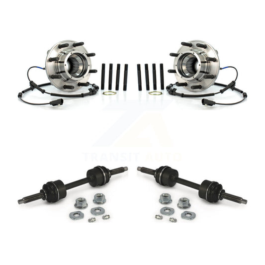 Hub Bearing Assembly And Link Front Kit For Ford F-350 Super Duty F-250 4WD