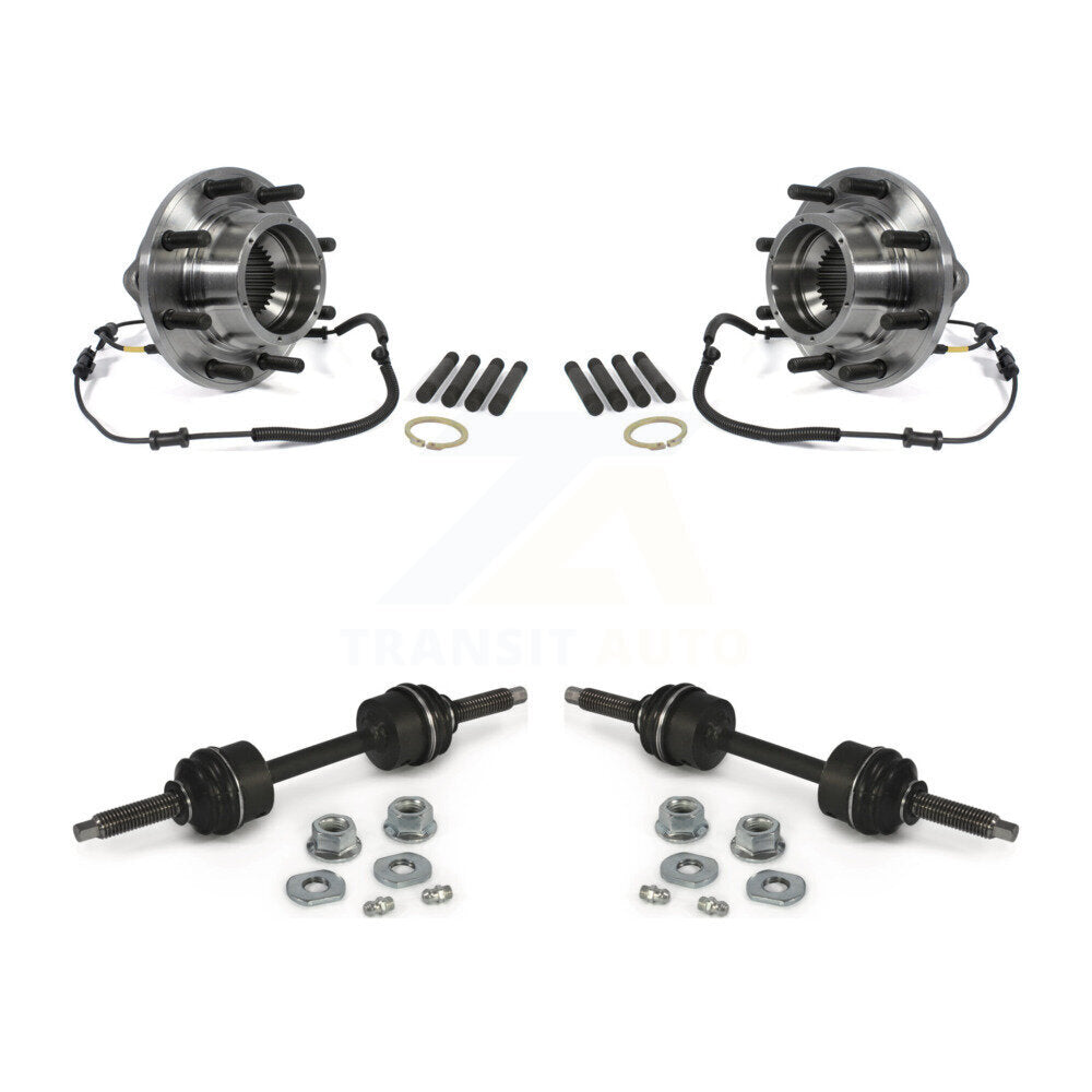 Hub Bearing Assembly And Link Front Kit For 2011-2016 Ford F-350 Super Duty 4WD