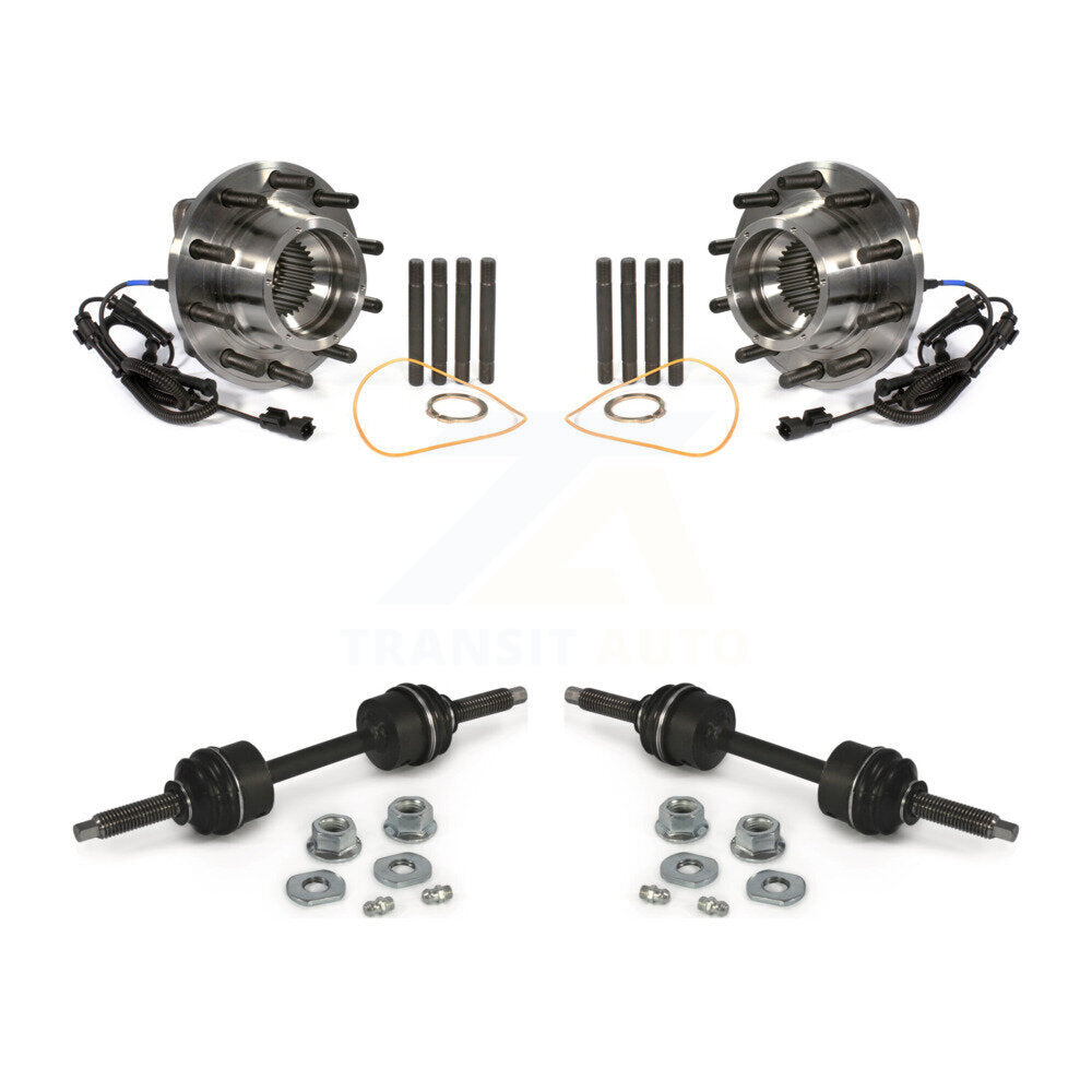 Hub Bearing Assembly And Link Front Kit For Ford F-450 Super Duty F-550 4 X