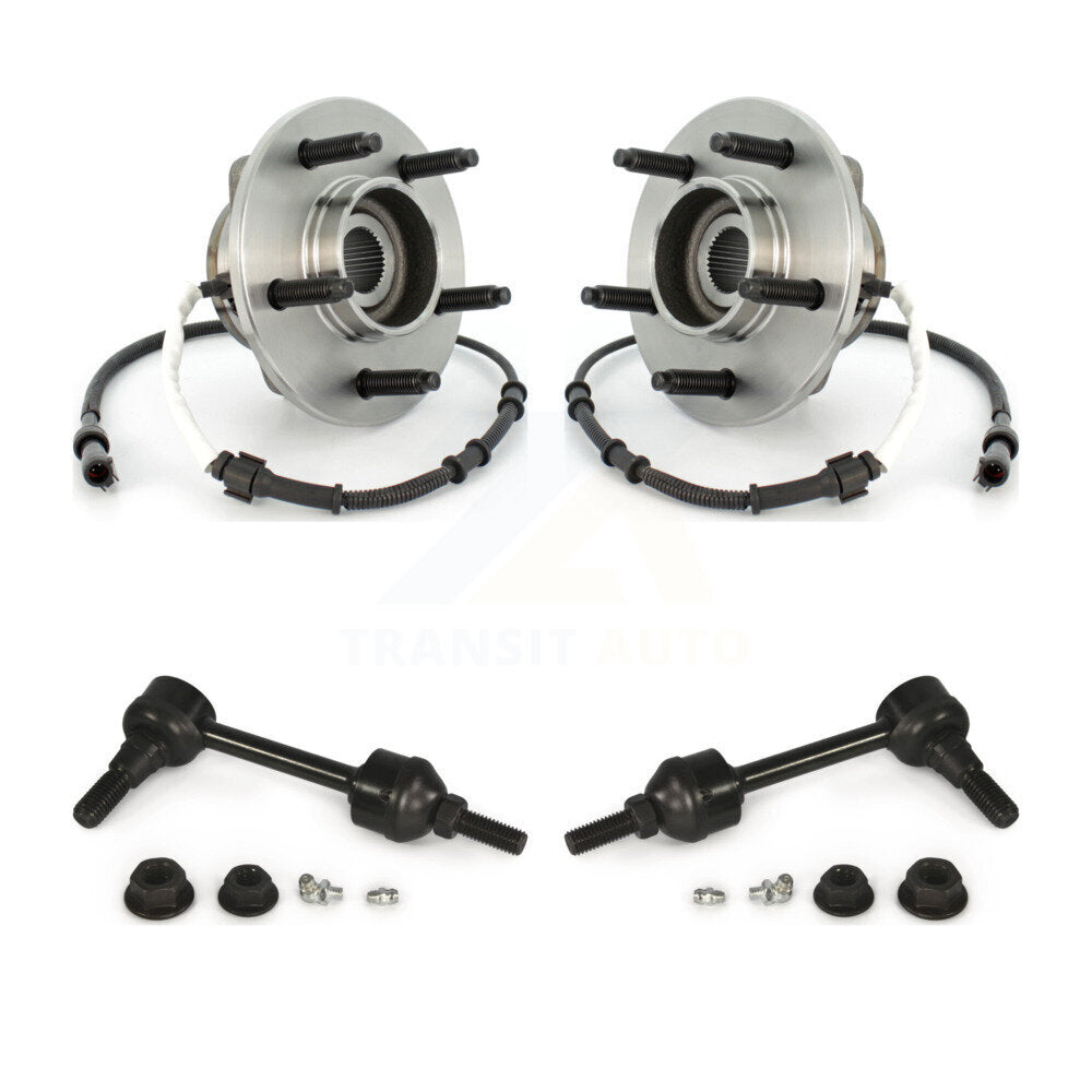 Hub Bearing Assembly And Link Front Kit For 2004 Ford F-150 4WD with 4-Wheel ABS