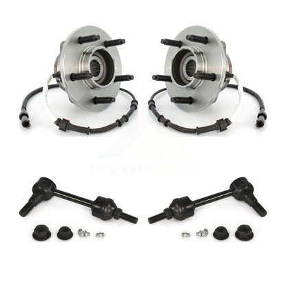 Hub Bearing Assembly And Link Front Kit For 2004 Ford F-150 4WD with 4-Wheel ABS
