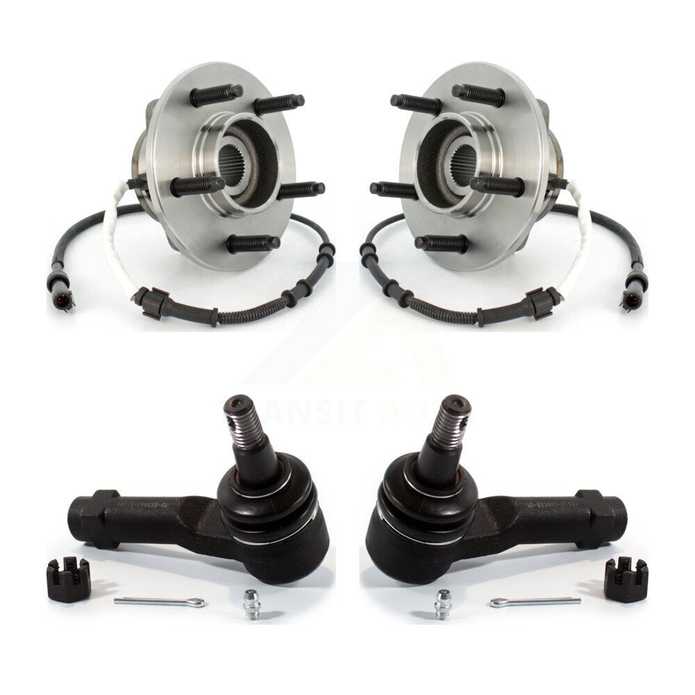 Wheel Bearing And Tie Rod End Front Kit For 2004 Ford F-150 4WD with 4-Wheel ABS