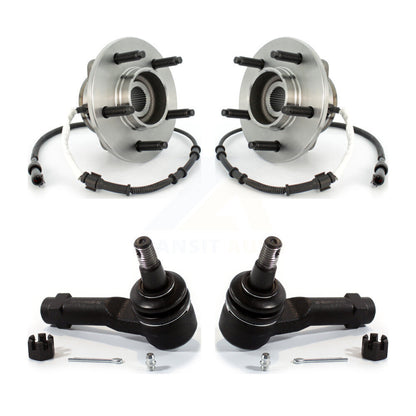 Wheel Bearing And Tie Rod End Front Kit For 2004 Ford F-150 4WD with 4-Wheel ABS