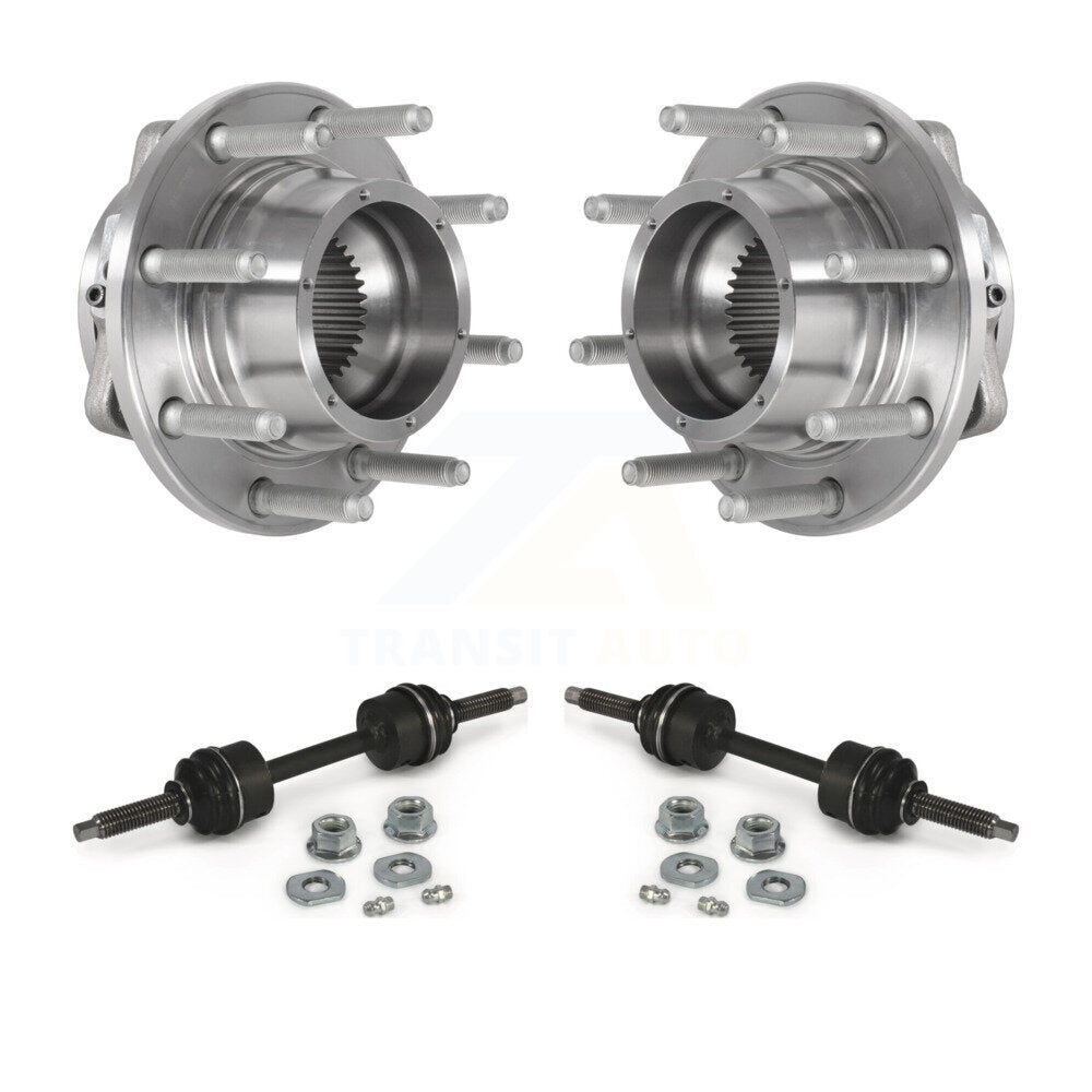 Hub Bearing Assembly And Link Front Kit For Ford F-350 Super Duty F-250 4WD