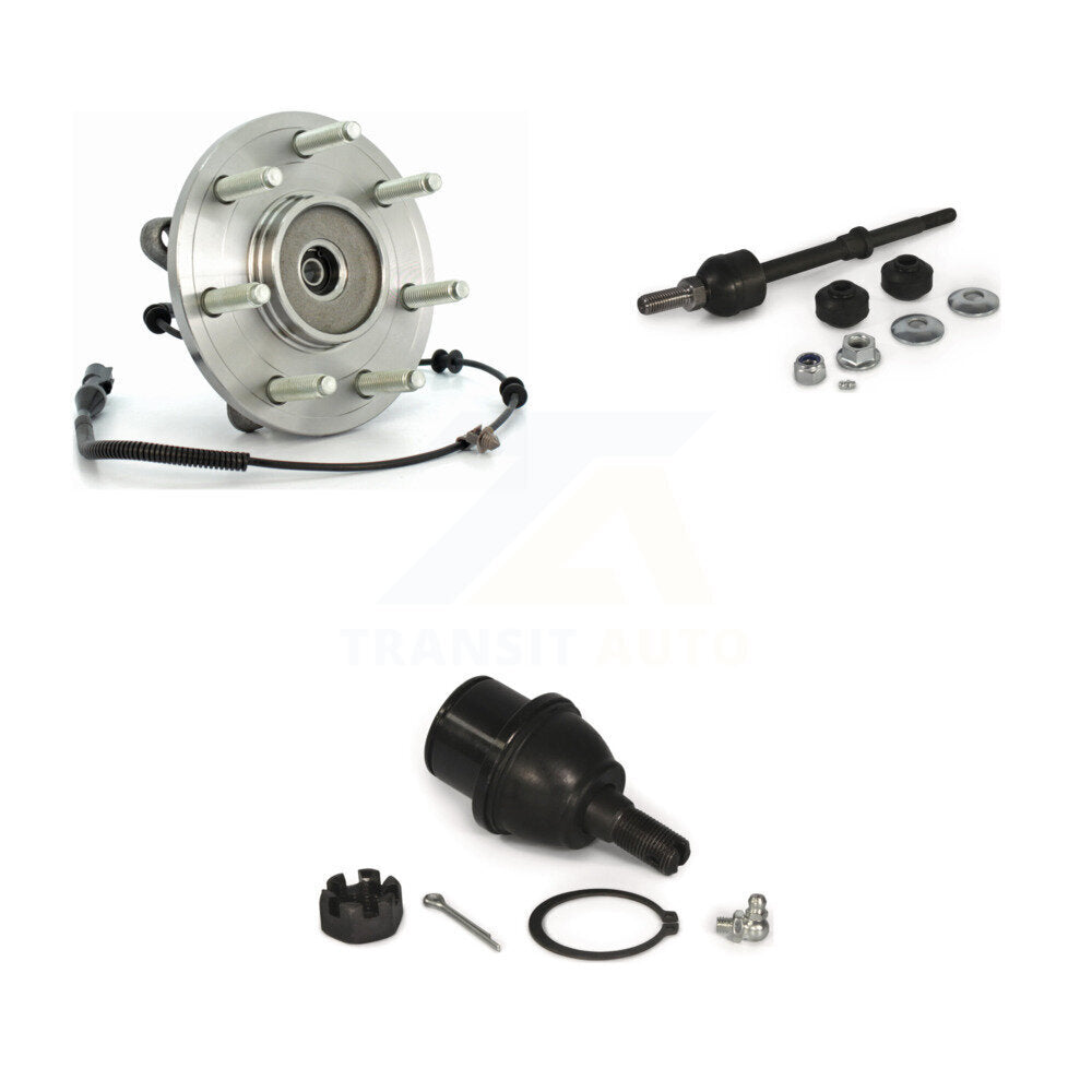 Hub Bearing Lower Ball Joint & Link Front Kit For Ford F-150 Lincoln Mark LT 4WD