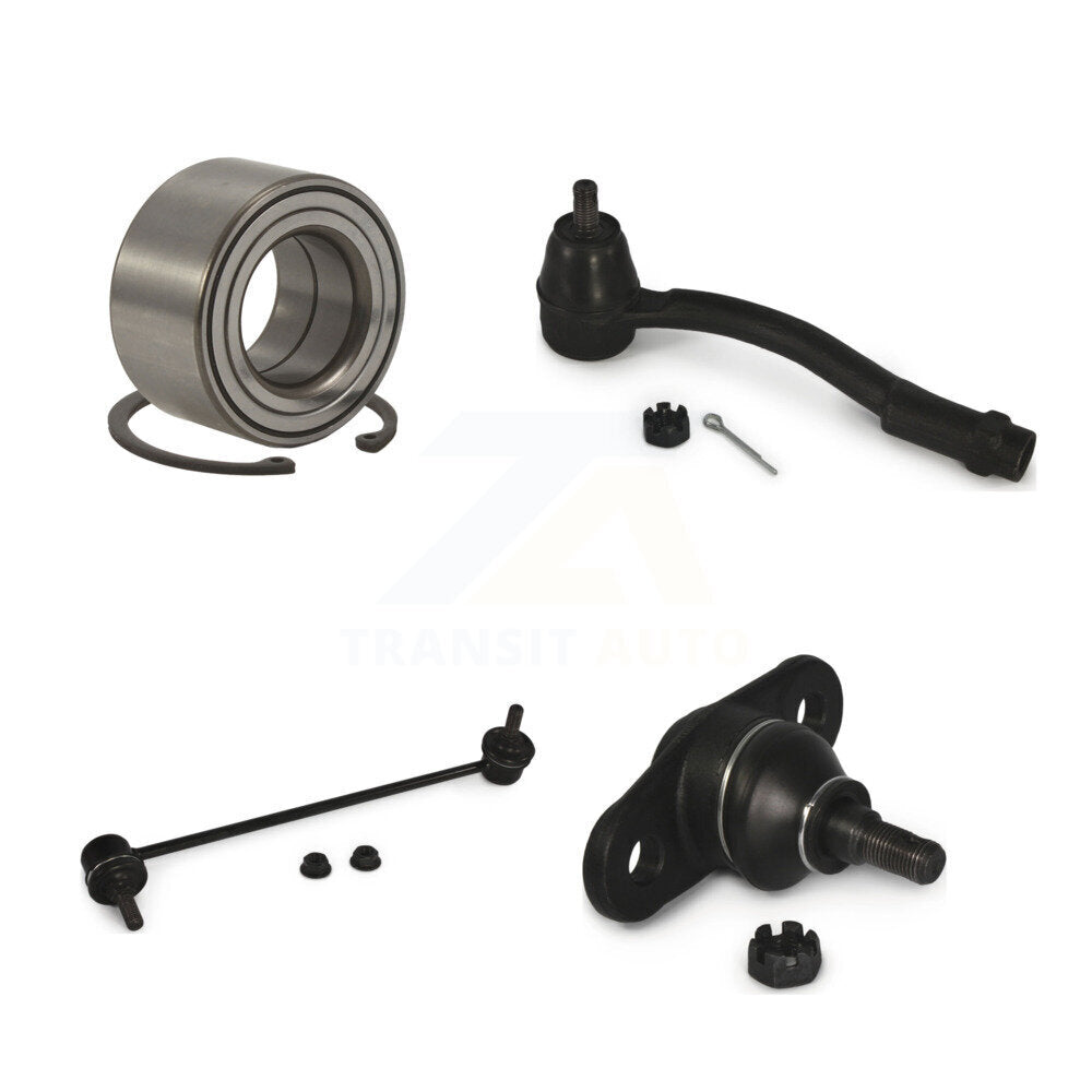 Bearing Lower Ball Joint Outer Tie Rod & Link Front Left Kit For Hyundai Accent