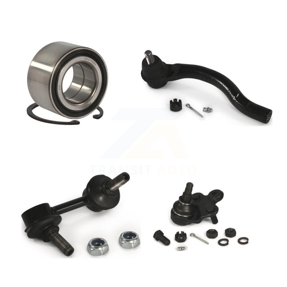 Wheel Bearing Lower Ball Joint Outer Tie Rod Link Front Left Kit For Honda Civic