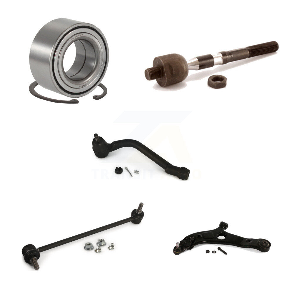 Wheel Bearing Lower Control Arm Tie Rod Link Front Left Kit (5Pc) For Kia Optima