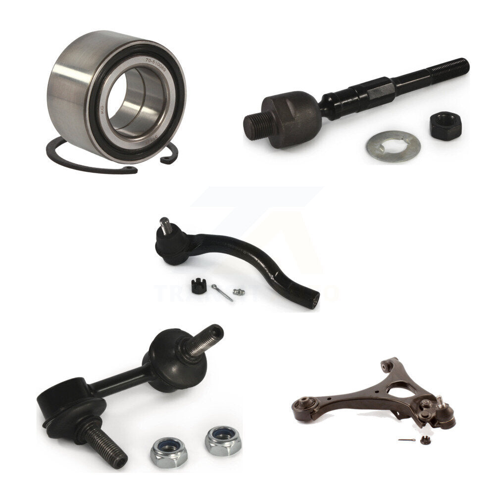 Bearing Lower Control Arm Tie Rod Link Front Left Kit (5Pc) For Honda Civic 1.8L