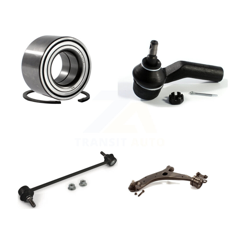Bearing Lower Control Arm with BJ Outer Tie Rod Link Front Left Kit For Mazda 3
