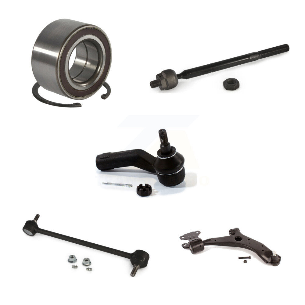 Bearing Lower Control Arm Tie Rod & Link Front Right Kit (5Pc) For Mazda 3 Sport
