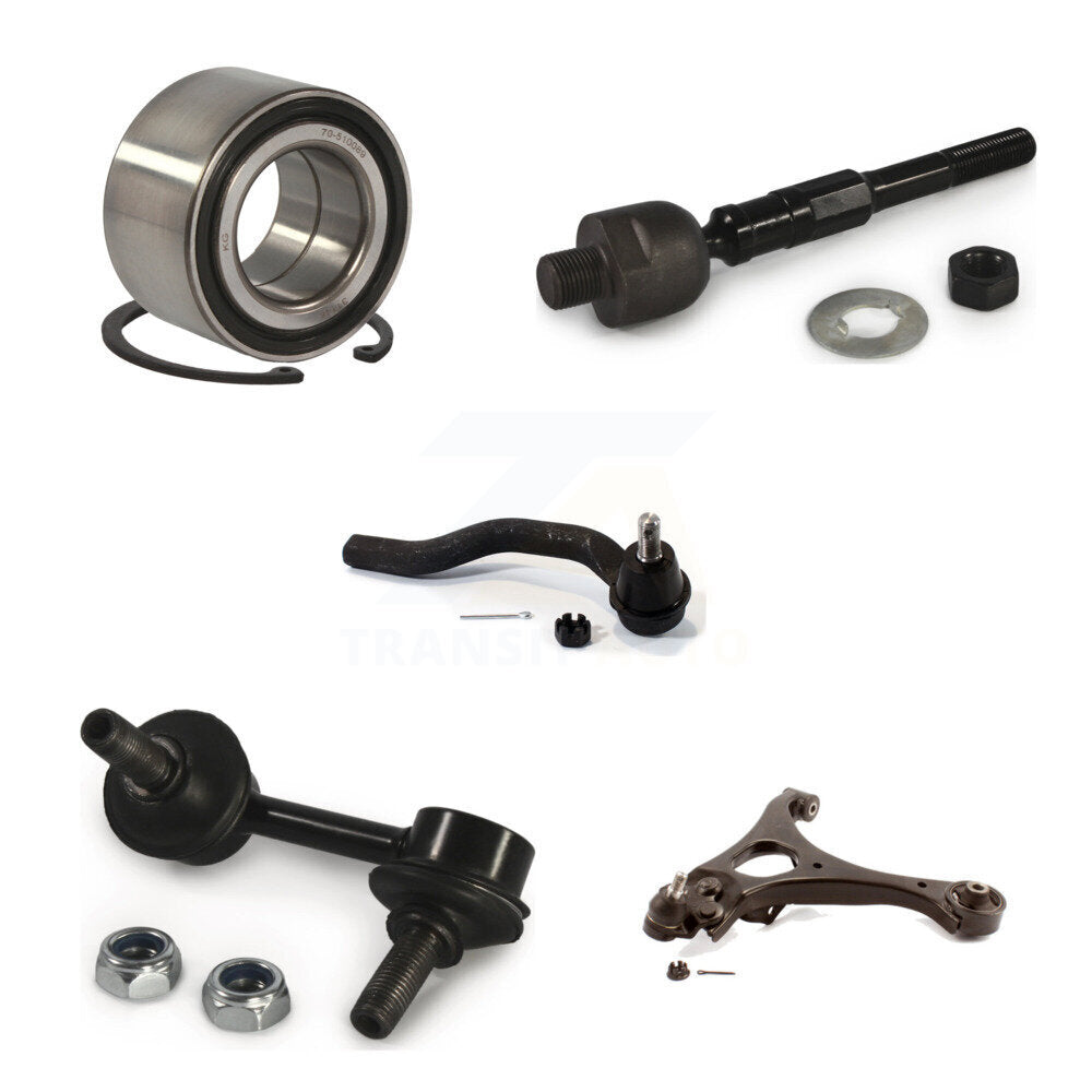 Bearing Lower Control Arm Tie Rod End Link Front Right Kit (5Pc) For Honda Civic