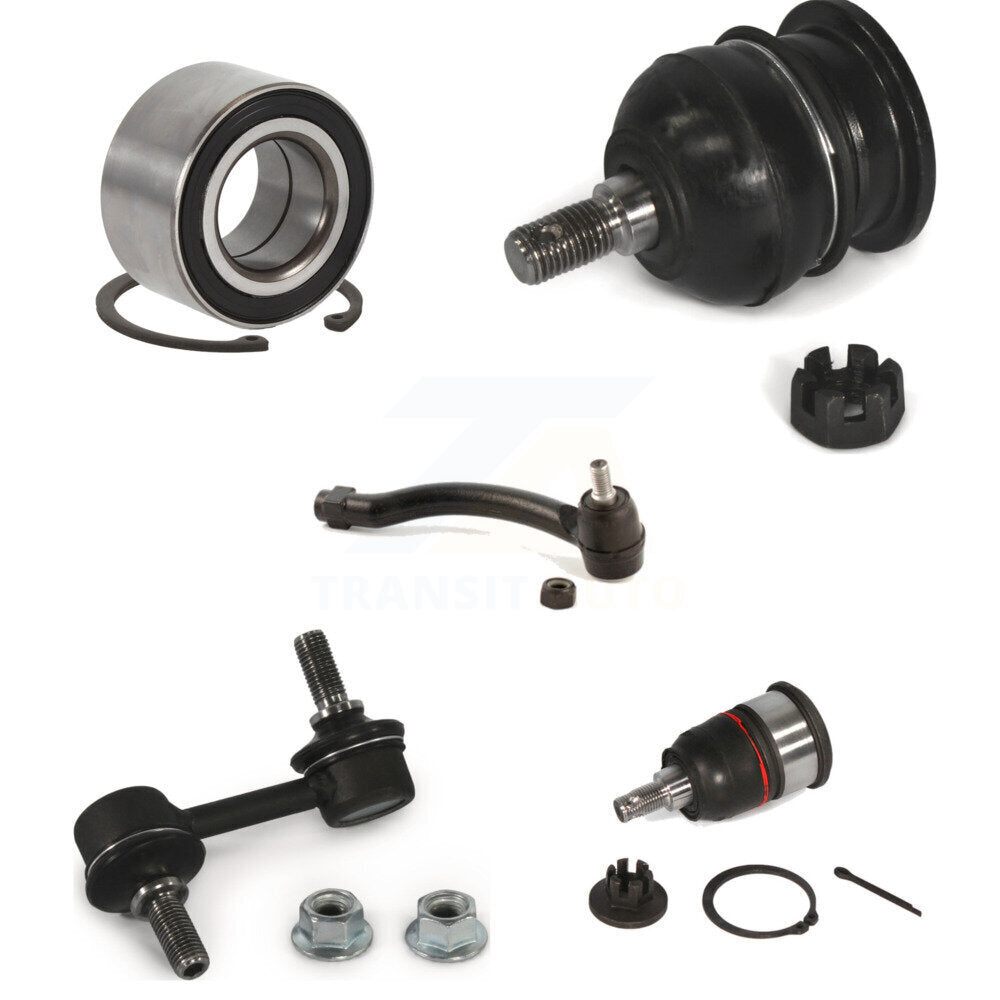 Bearing Upper Lower Ball Joint Outer Tie Rod & Link Front Left Kit For Acura TL