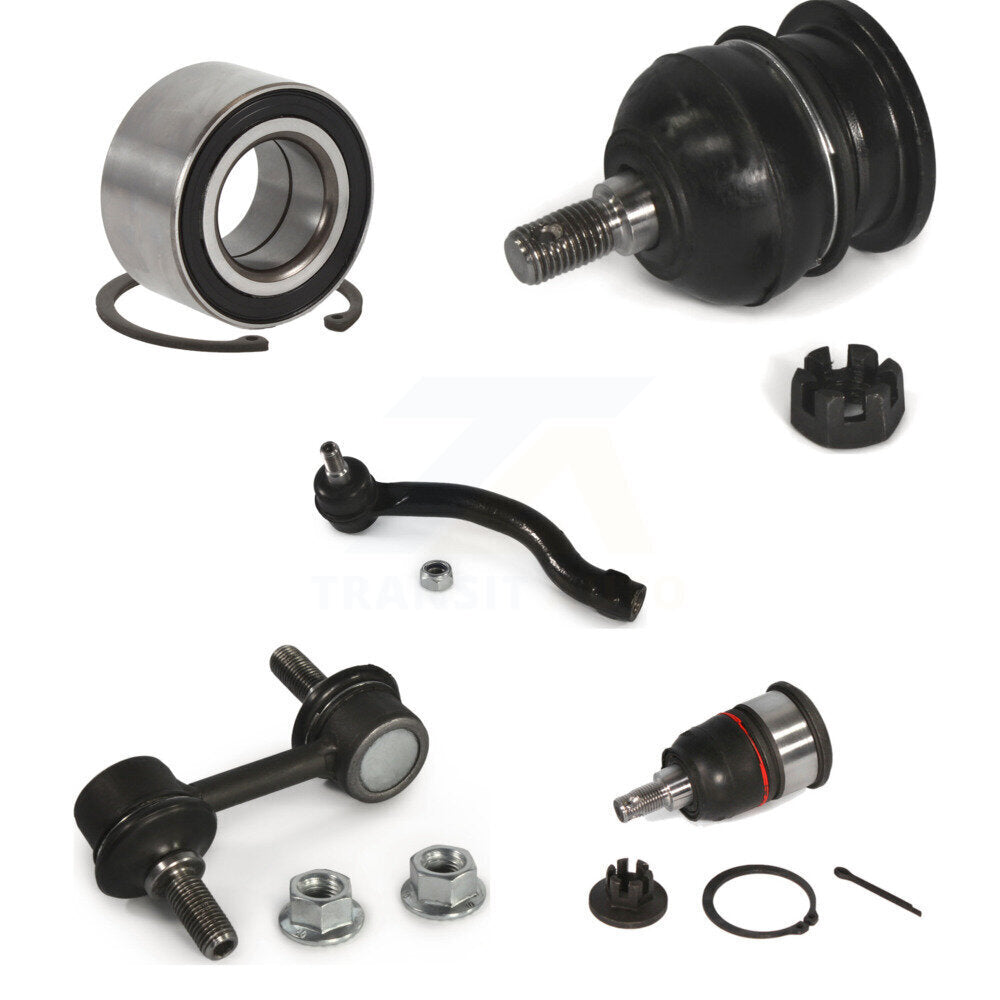Bearing Upper Lower Ball Joint Outer Tie Rod & Link Front Right Kit For Acura TL