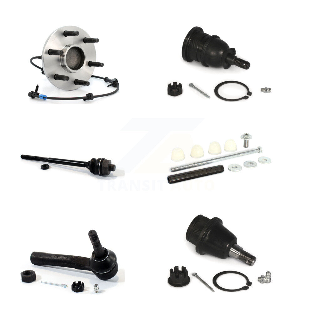 Bearing Upper Lower Ball Joint Tie Rod Link Front Kit (6Pc) For Chevrolet GMC XL