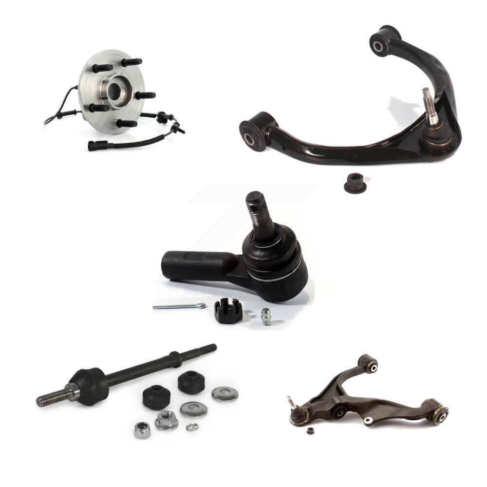 Hub Bearing Lower Upper Arm Outer Tie Rod Link Front Left Kit For Dodge Ram 1500