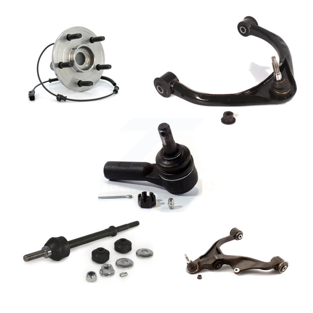 Bearing Lower Upper Control Arm Outer Tie Rod Link Front Left Kit (5Pc) For Ram