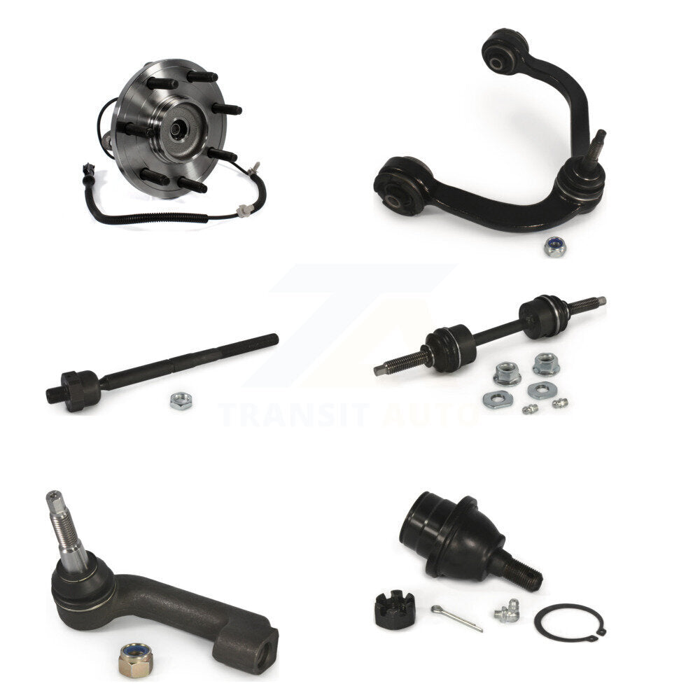 Hub Bearing Upper Control Arm Lower Ball Joint Tie Rod & Link Front Left Kit For