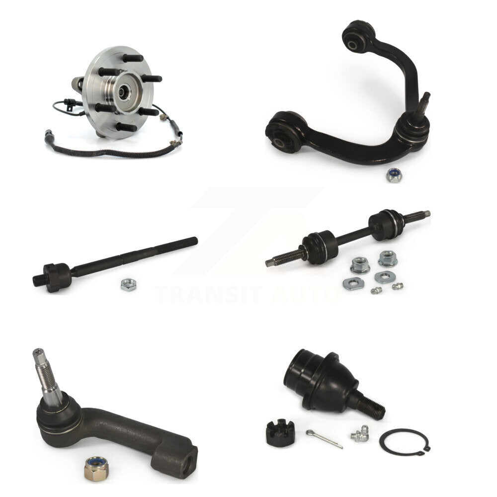 Hub Bearing Upper Control Arm Lower Ball Joint Tie Rod & Link Front Left Kit For