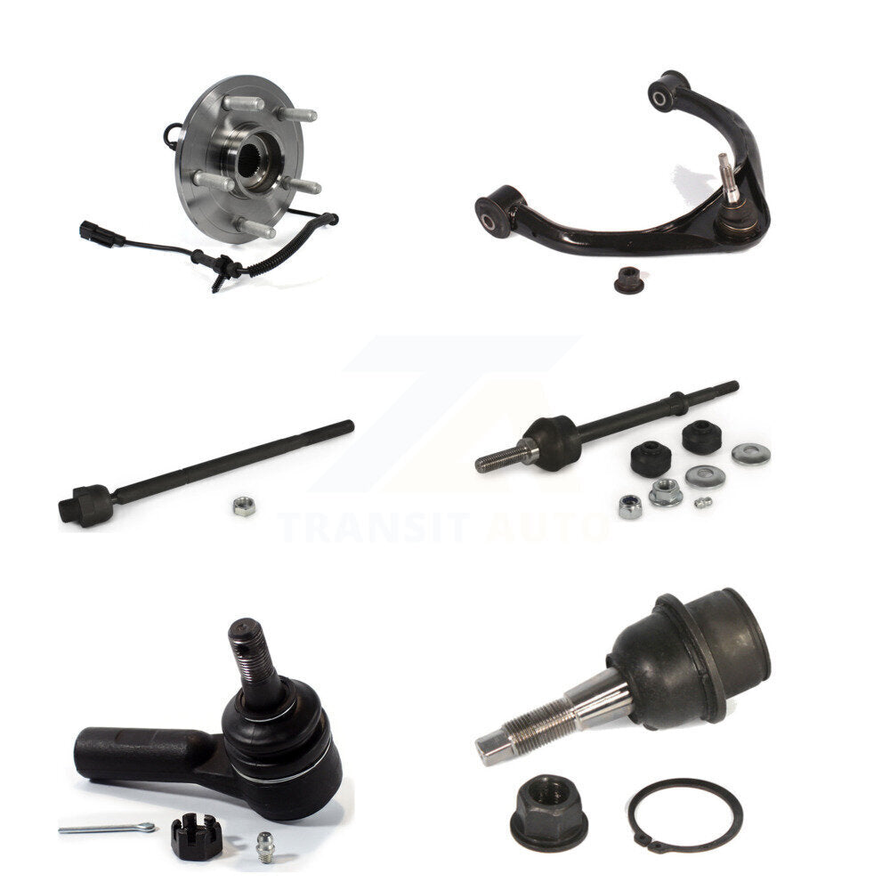 Hub Bearing Upper Control Arm Lower Ball Joint Tie Rod & Link Front Left Kit For