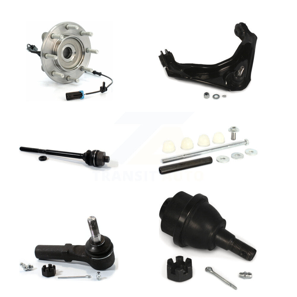 Bearing Upper Arm Lower Ball Joint Tie Rod & Link Front Kit (6Pc) For GMC Sierra