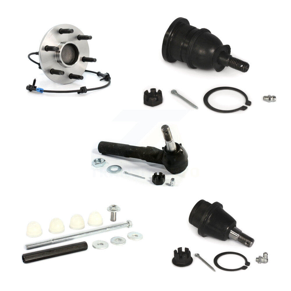 Bearing Upper Lower Ball Joint Outer Tie Rod Link Front Kit (5Pc) For Chevrolet