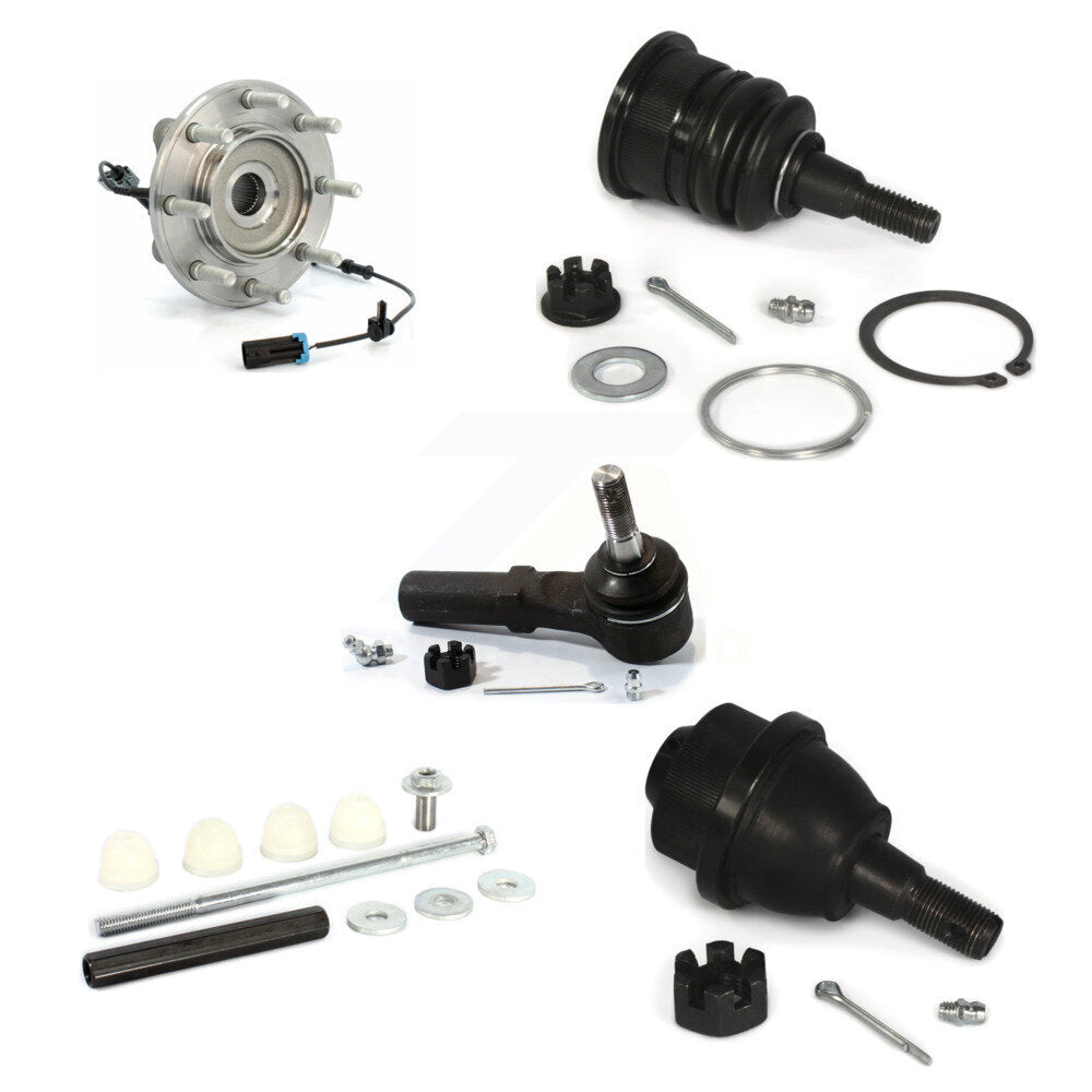 Bearing Upper Lower Ball Joint Outer Tie Rod Link Front Kit (5Pc) For GMC Sierra