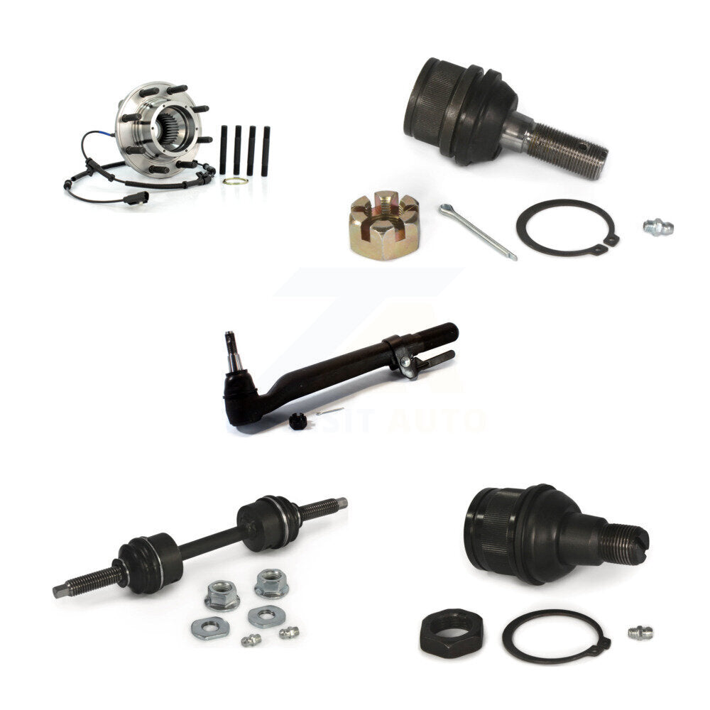 Bearing Upper Lower Ball Joint Outer Tie Rod & Sway Bar Link Front Left Kit For