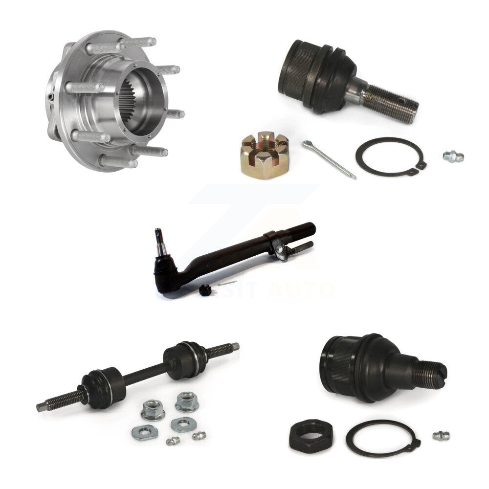 Bearing Upper Lower Ball Joint Outer Tie Rod & Sway Bar Link Front Left Kit For